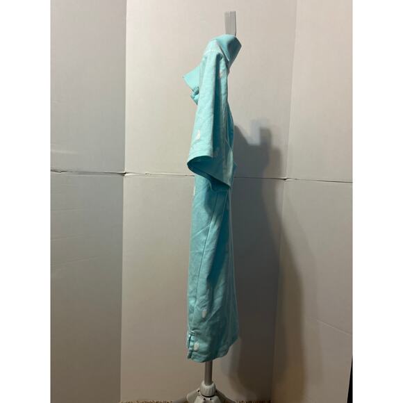 Tackle & Tides Men’s Aqua Blue Pineapple Print Polo Shirt Size M - Picture 9 of 9